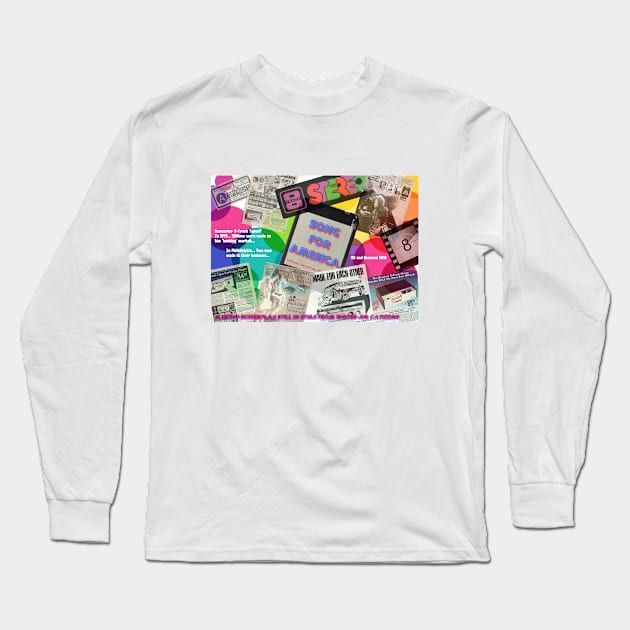 Song For America - 3 - Retro Collage Long Sleeve T-Shirt by Beanietown Media Designs